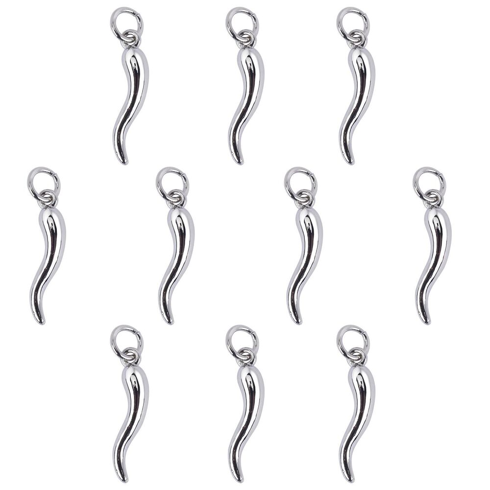 8892 10Pcs Brass Chili Pepper Charms Hot Pepper Charms Pendants Vegetable